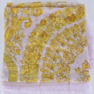 Versace scarf Yellow and Lavender Baroque NWT